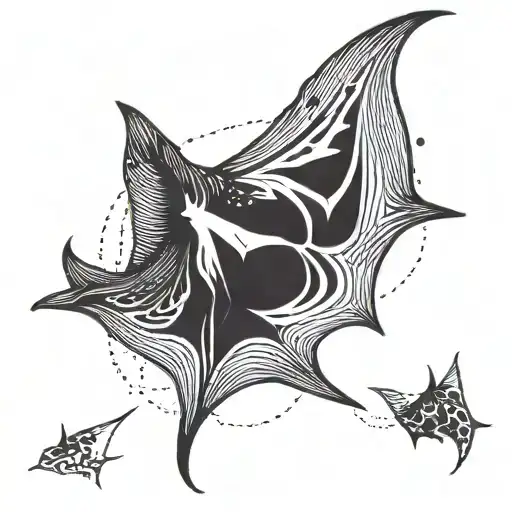 manta ray tattoo design idea