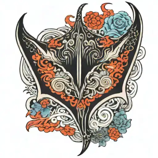 manta ray tattoo design idea