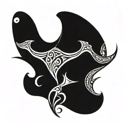 manta ray tattoo design idea