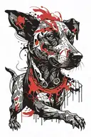 hell hound tattoo design idea