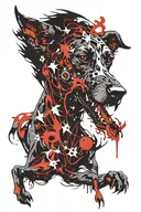 hell hound tattoo design idea