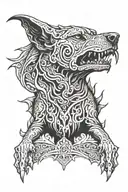 hell hound tattoo design idea