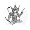 monkey king wukong tattoo design idea