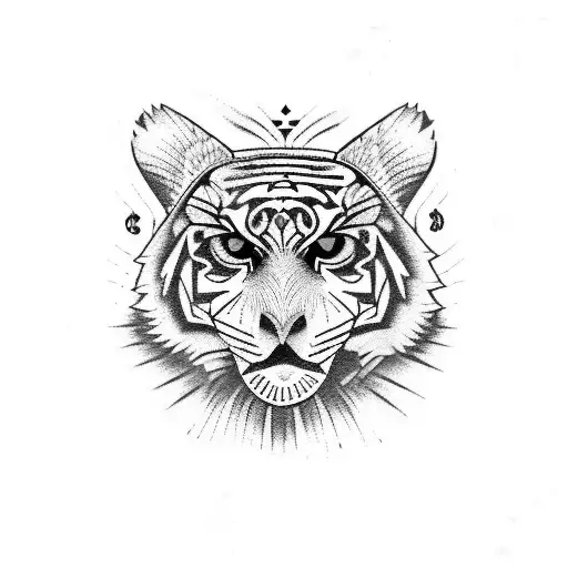 Arm band tattoo with an moari owl, omani kanjar, tiger in India emblem and music tattoo design idea