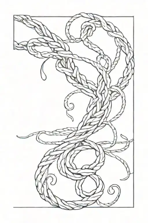 question mark hanging from a noose tattoo design idea