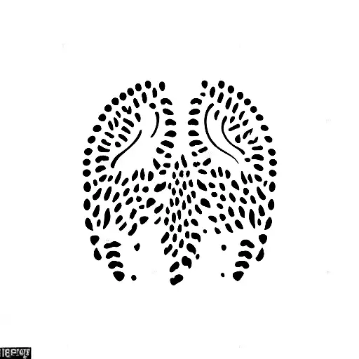 A minimalist tattoo of a cat's paw print with a heart-shaped pad tattoo design idea