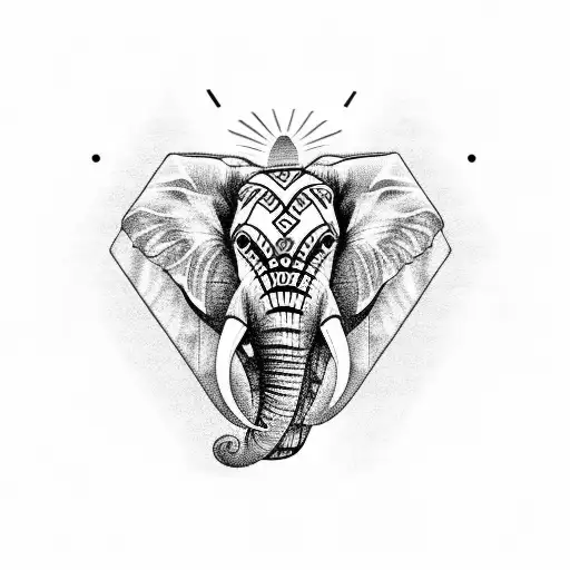 elephant head spine tattoo tattoo design idea