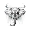 elephant head spine tatto  tattoo design idea