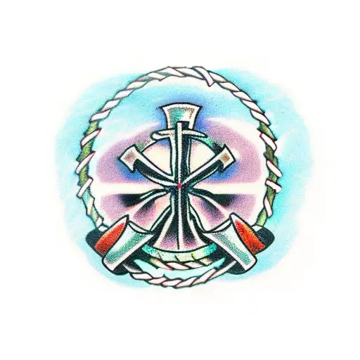 cross wrapped in barbed wire tattoo design idea