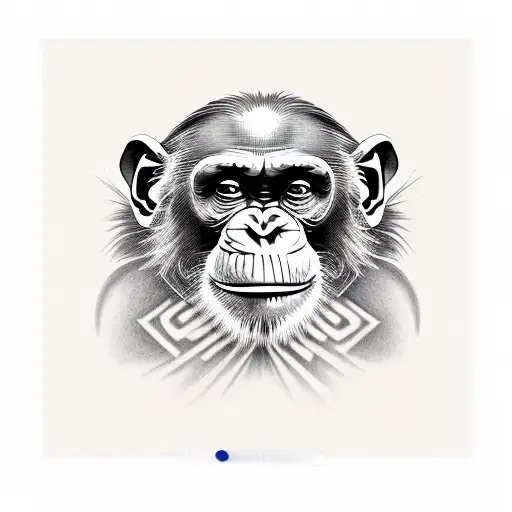 Chimpanzee  tattoo design idea