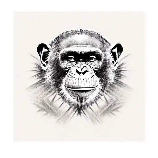 Chimpanzee  tattoo design idea