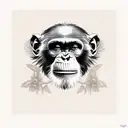 Chimpanzee  tattoo design idea
