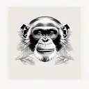 Chimpanzee  tattoo design idea