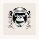 Chimpanzee  tattoo design idea