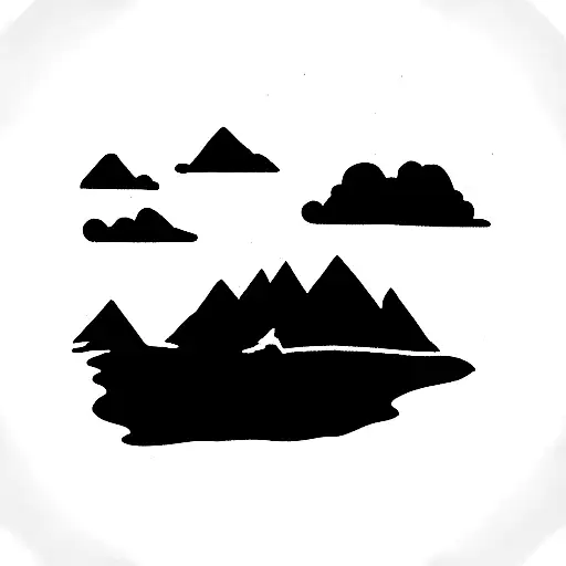 national park running tattoo design idea