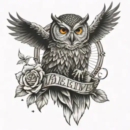 Sleeve to cover up old tattoos including American patriotism and a badass owl and my last name, valentine tattoo design idea