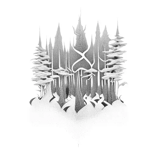 Harlequin Forest Opeth tattoo design idea