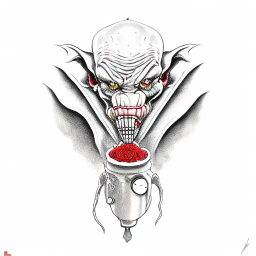 goblin with red cloth  tattoo design idea