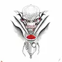 goblin with red cloth  tattoo design idea
