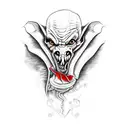 goblin with red cloth  tattoo design idea