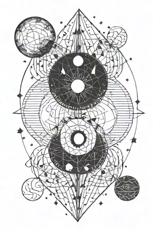 moon phases tattoo design idea