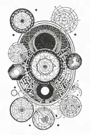 moon phases tattoo design idea