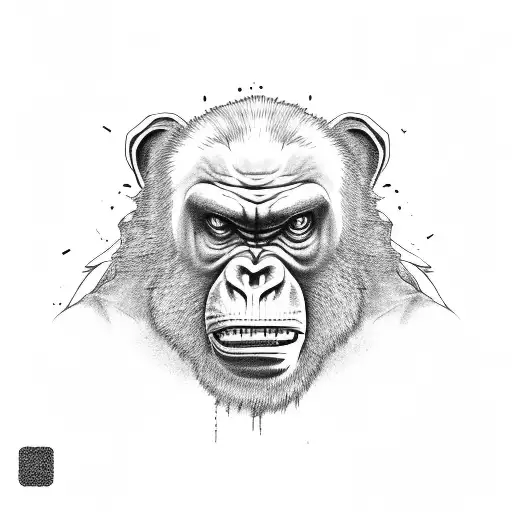 ape tattoo design idea