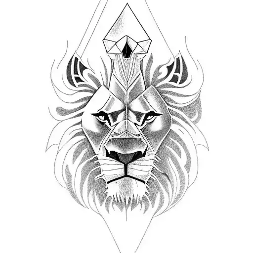 Lion king and Lockheed Martin F-22 Raptor tattoo design idea