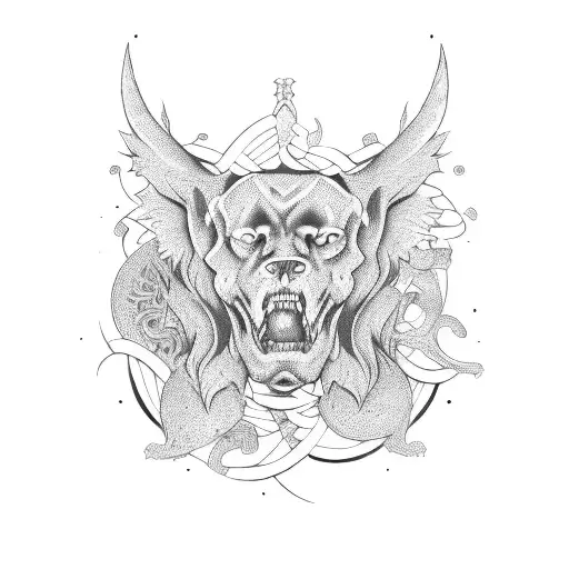 loyalty and chaos intertwined tattoo design idea