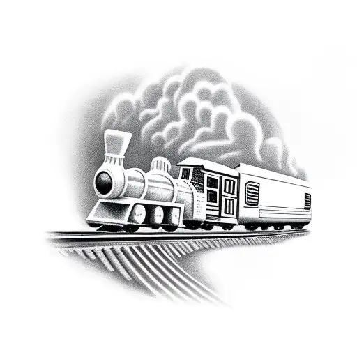 toy train tattoo design idea