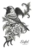 songbird tattoo design idea