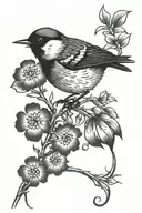 songbird tattoo design idea