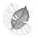 monstera leaf tattoo design idea