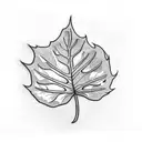 monstera leaf tattoo design idea