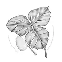 monstera leaf tattoo design idea