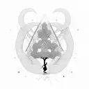 DNA yoga tree tattoo design idea