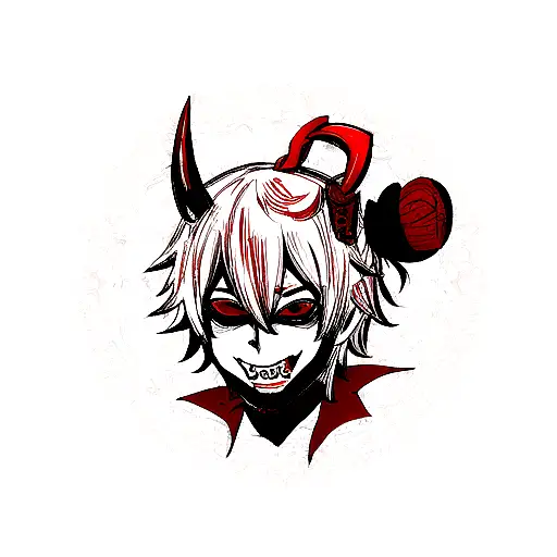 Hannya mask tattoo design idea