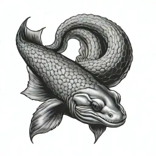 a large moray eel tattoo design idea