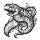 a large moray eel tattoo with a traditional design tattoo design idea
