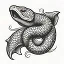 a large moray eel tattoo with a traditional design tattoo design idea