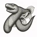 a large moray eel tattoo with a traditional design tattoo design idea