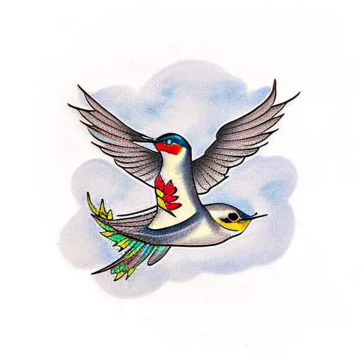 Swallow Bird tattoo design idea