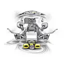 sprint car tattoo design idea