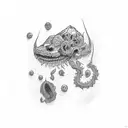 trust no one tattoo design idea