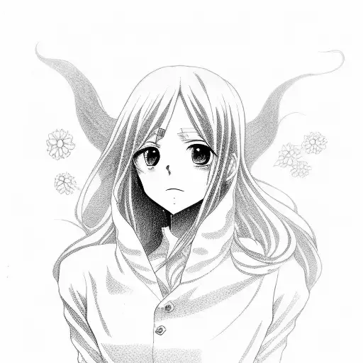 flores de Orihime.  ichigo (bleach) tattoo design idea