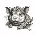 guinea pig tattoo design idea