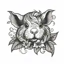 guinea pig tattoo design idea