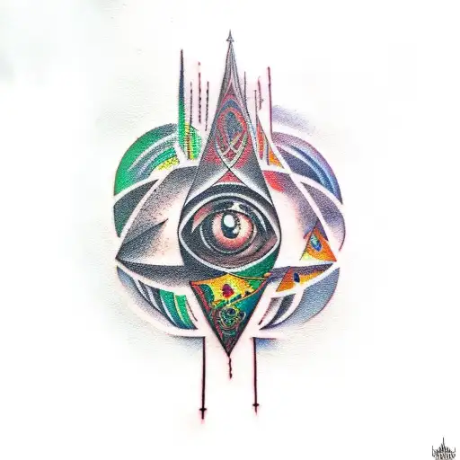 An abstract tattoo combining elements from Lord of the Rings and Malazan book of the fallen tattoo design idea