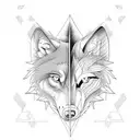 wolf and phoenix tattoo design idea