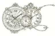 time waits for no one side tattoo design idea